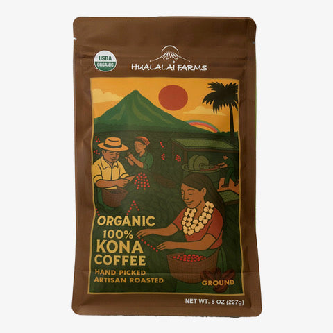 有機100%コナグラウンドコーヒー 227g 100% Organic Kona Coffee 227g (Ground)