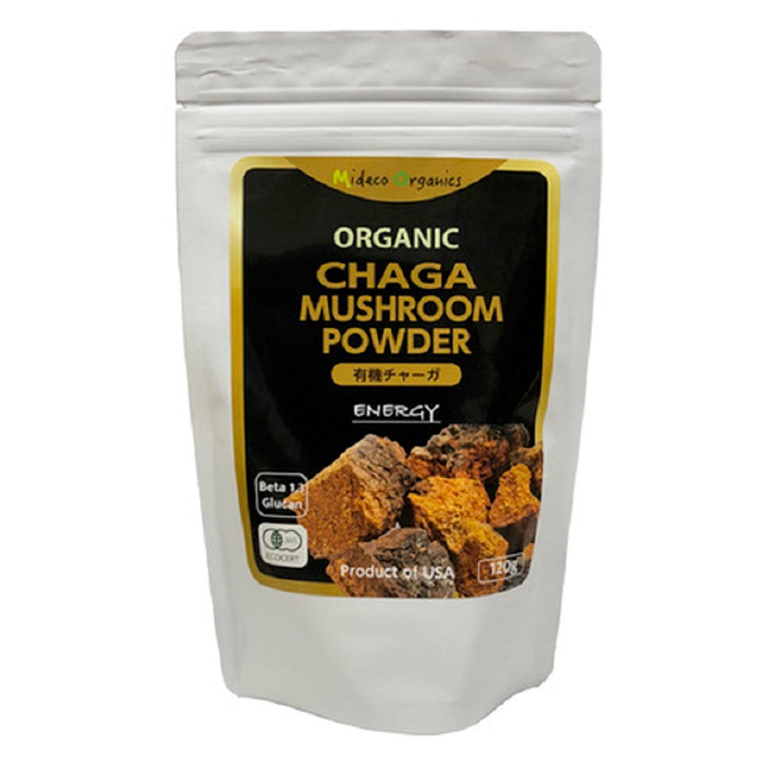 有機チャーガパウダー 120g ベータグルカン、アルファグルカン Organic Chaga Powder