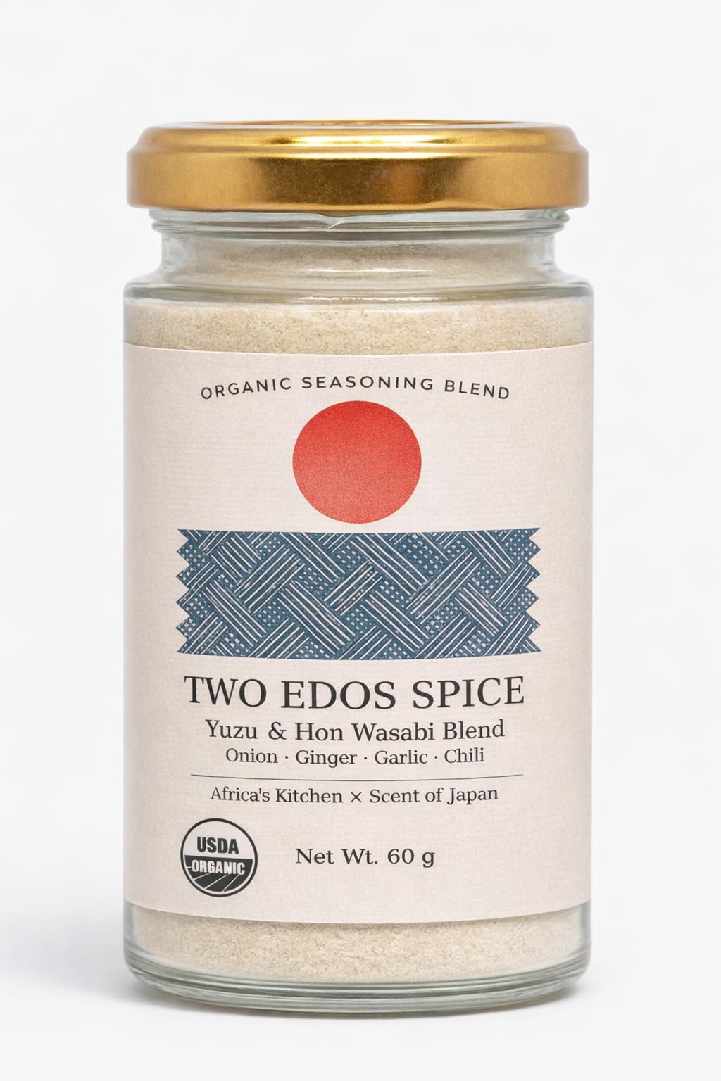 Organic Two Edos Spice 有機トゥー・エドス スパイス 60g 「柚子わさび椎茸 旨味スパイスブレンド」