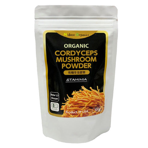 有機冬虫夏草粉末 120g ベータグルカン、アルファグルカン、ビタミン、ミネラル Organic Cordyceps Powder